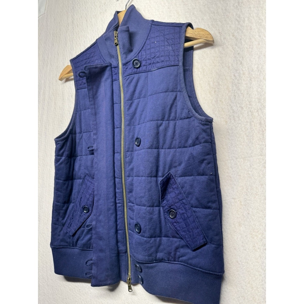 Lauren Ralph Lauren Quilted Vest Womens XS Navy Blue Full Zip Button - Picture 10 of 12